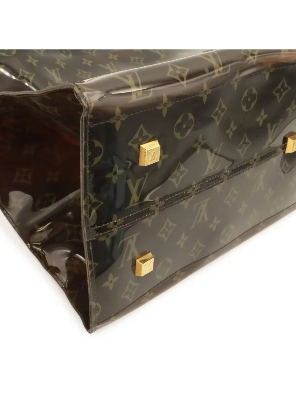 Louis Vuitton Monogram Vinyl Cover Cruz Tote Shoulder Bag Beach Clear Brown